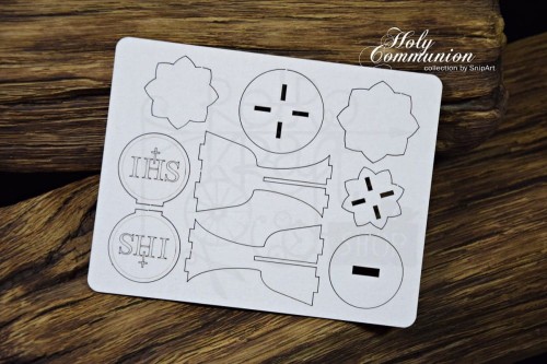 Tekturka Holy Communion - Kielich 3D z Hostią 24421 SnipArt