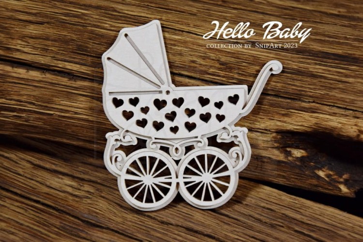 Tekturka Hello Baby - Wózek Warstwowy - duży 25523 SnipArt