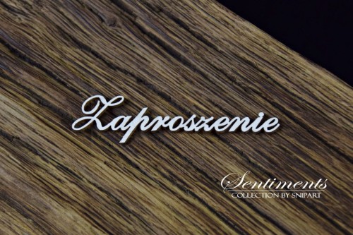 Tekturka napisy Sentiments - Zaproszenie - 10szt 20044 SnipArt