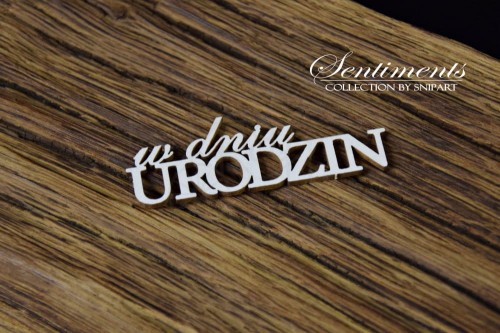 Tekturka napisy Sentiments - W Dniu Urodzin - 12szt 20037 SnipArt