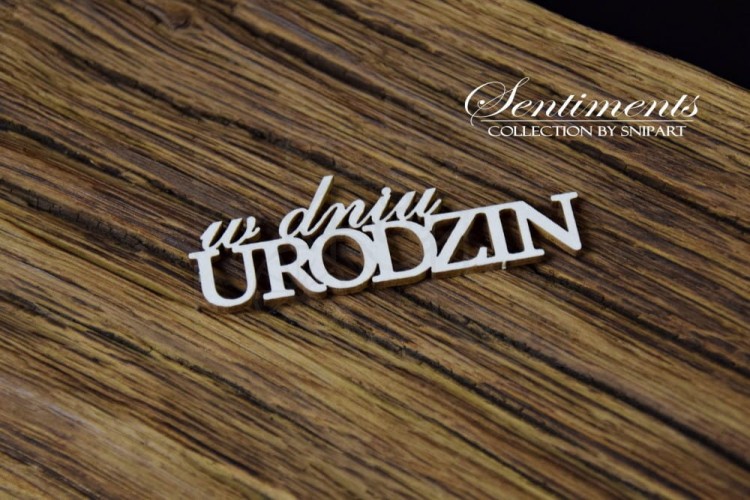 Tekturka napisy Sentiments - W Dniu Urodzin - 12szt 20037 SnipArt