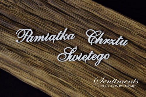 Tekturka napisy Sentiments - Pamiątka Chrztu Św - 5szt 20034 SnipArt