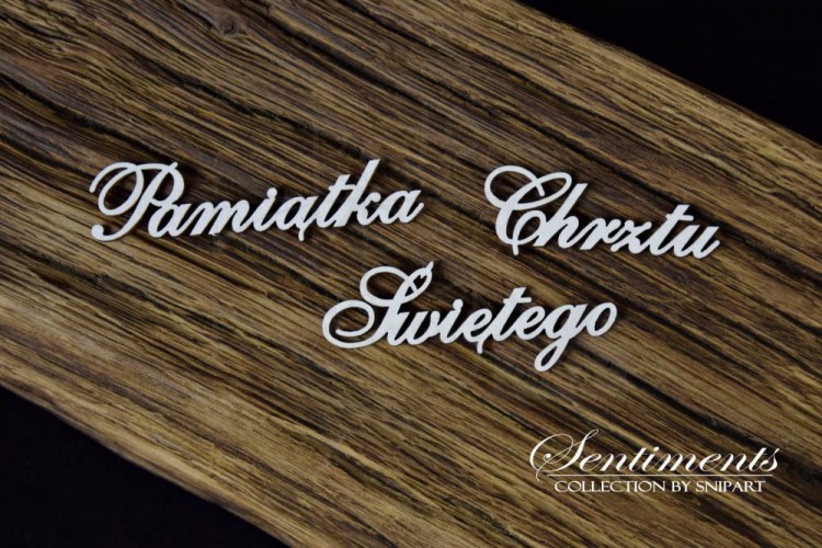 Tekturka napisy Sentiments - Pamiątka Chrztu Św - 5szt 20034 SnipArt
