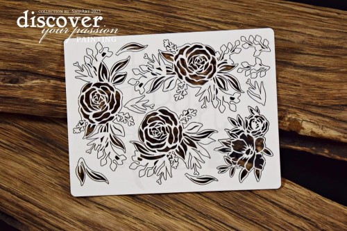 Tekturka Discover Your Passion - PAINTING - Ażurowe kwiaty 25306 SnipArt