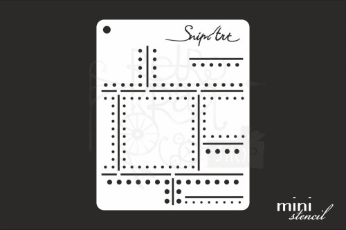 Szablon maska 8x10 Mini Stencil - Industrial - Połączenia 28479 SnipArt