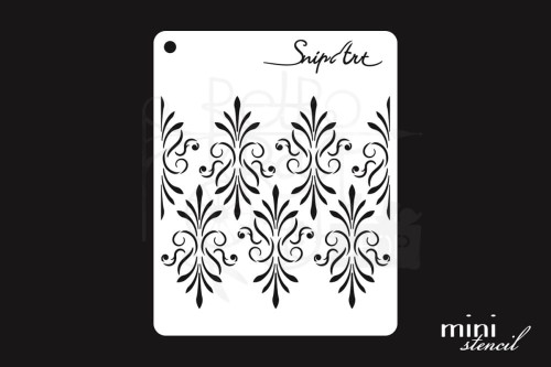 Szablon maska 8x10 Mini Stencil - Damask 1 28428 SnipArt