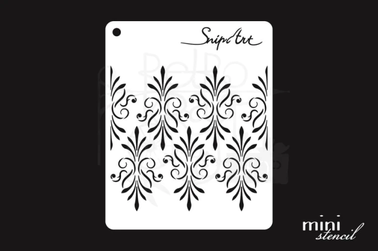 Szablon maska 8x10 Mini Stencil - Damask 1 28428 SnipArt