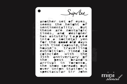 Szablon maska 8x10 Mini Stencil - Gazeta 28403 SnipArt