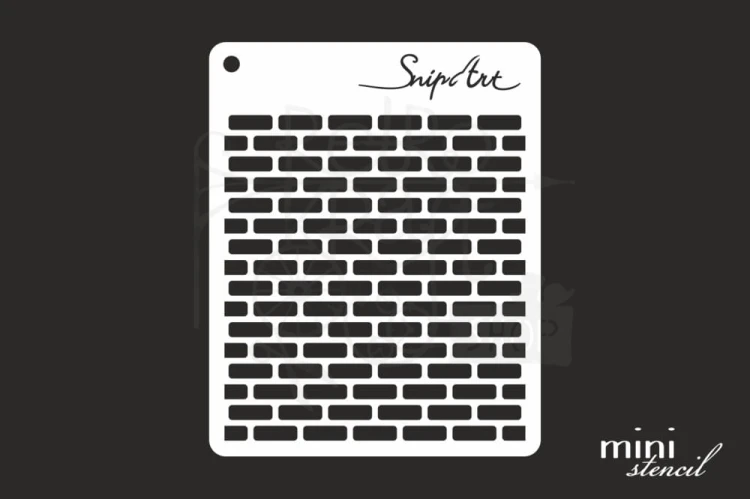 Szablon maska 8x10 Mini Stencil - Murek 28473 SnipArt
