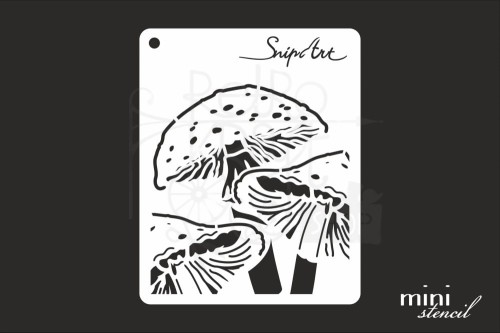 Szablon maska 8x10 Mini Stencil - Grzybki 28491 SnipArt