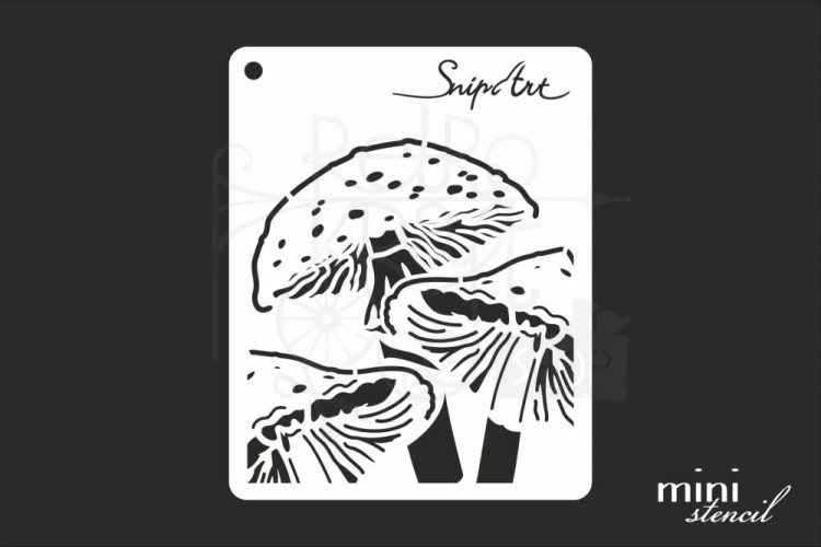 Szablon maska 8x10 Mini Stencil - Grzybki 28491 SnipArt