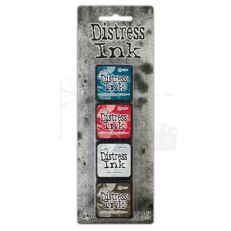 Zestaw 4 tuszów Tim Holtz Distress Mini Ink Pads - Kit 18 TDPK 82002 Ranger