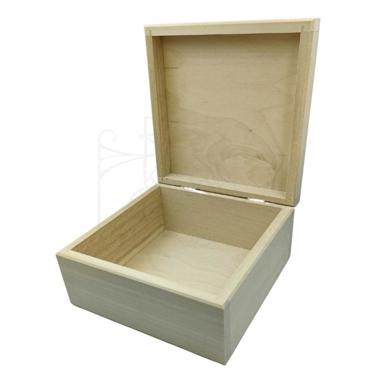 Pudełko drewniane kwadratowe duże 16x16x8cm