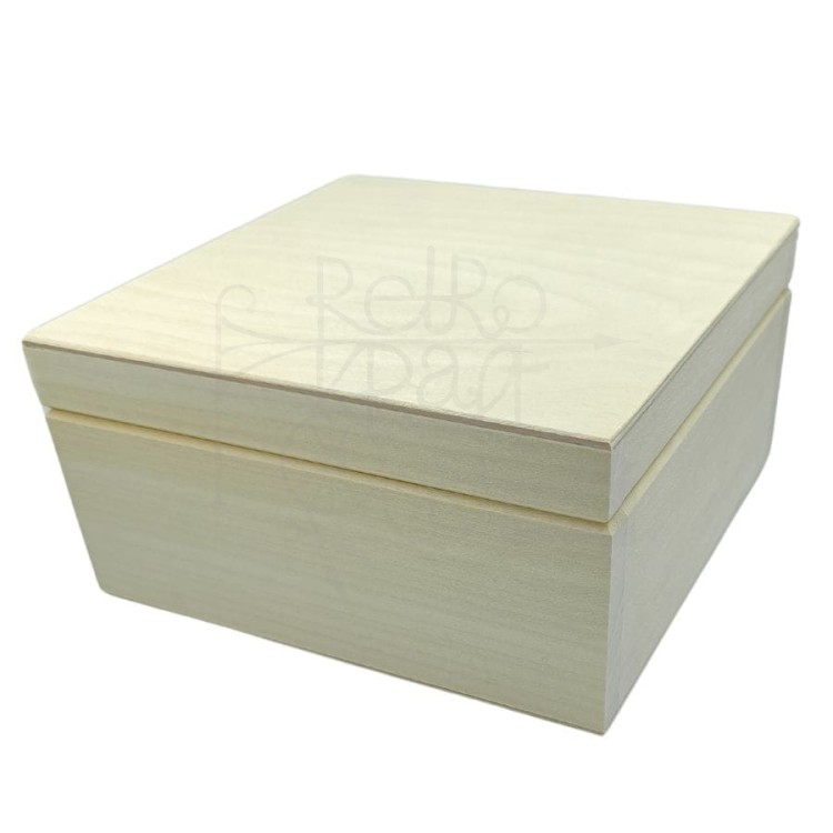 Pudełko drewniane kwadratowe duże 16x16x8cm