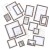 Ozdoby tekturowe ramki Wherever Chipboard Set 16szt WHE26146 49 and Market