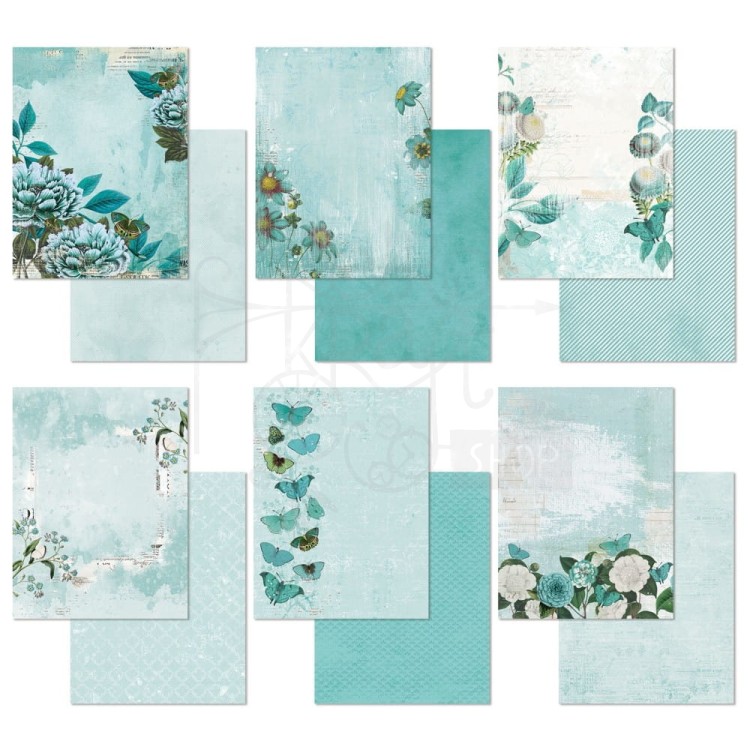 Zestaw papierów 15x20 Color Swatch Teal 18 arkuszy TCS26221 49 and Market
