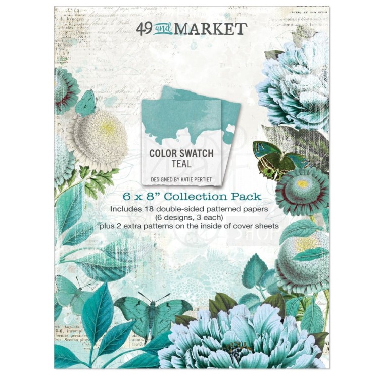 Zestaw papierów 15x20 Color Swatch Teal 18 arkuszy TCS26221 49 and Market