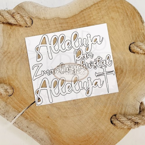 Tekturka napis Alleluja Pan Zmartwychwstał 1 Artistiko