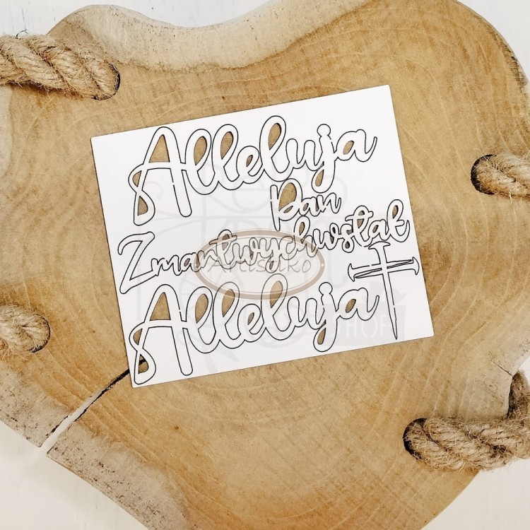 Tekturka napis Alleluja Pan Zmartwychwstał 1 Artistiko