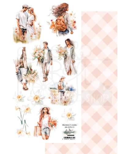 Papier do scrapbookingu 15x30 elementy do wycinania Soul of Spring AA-SOS-11 Alchemy of Art