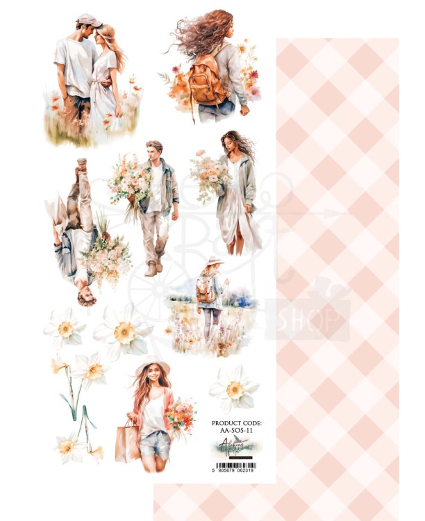 Papier do scrapbookingu 15x30 elementy do wycinania Soul of Spring AA-SOS-11 Alchemy of Art