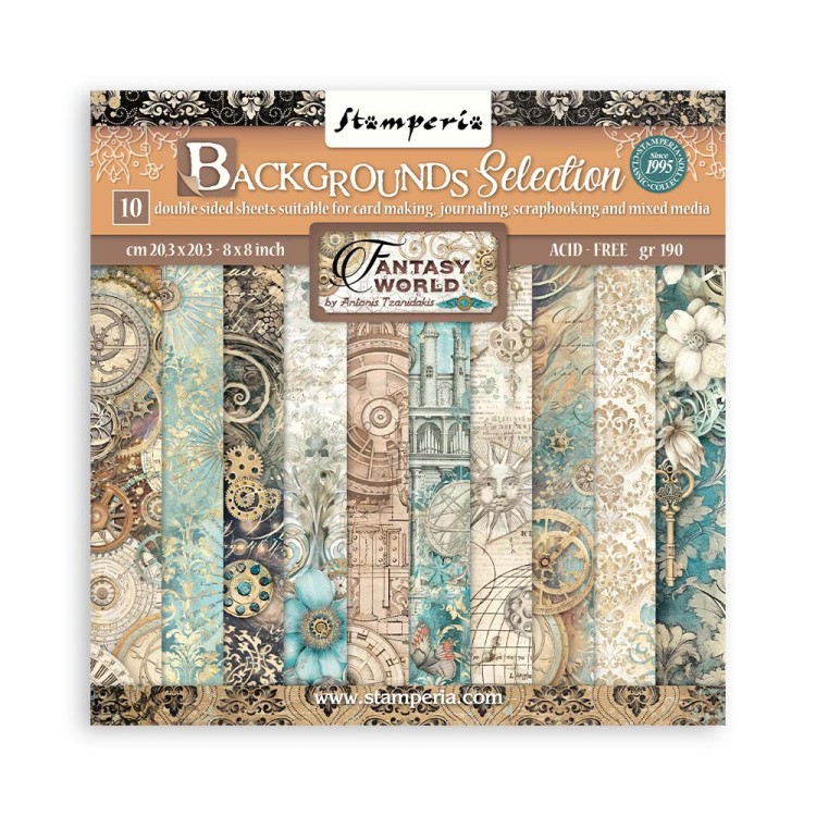 Zestaw papierów do scrapbookingu 20x20 Sir Vagabond in Fantasy World Tła SBBS99 Stamperia