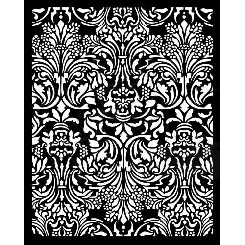 Szablon maska 20x25 Sir Vagabond in Fantasy World Damask KSTD158 Stamperia