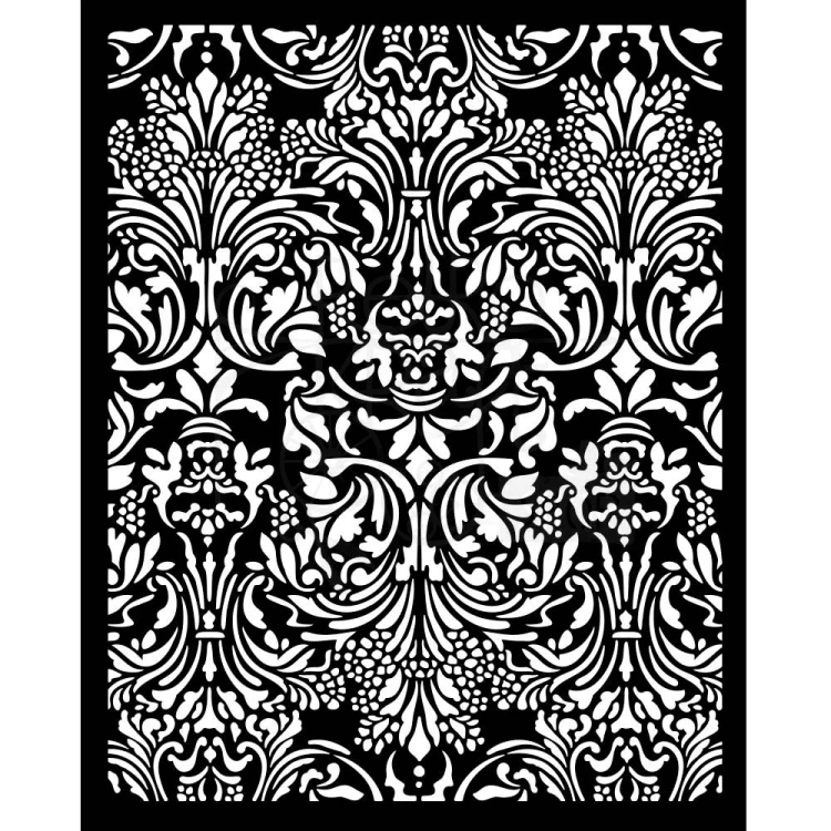 Szablon maska 20x25 Sir Vagabond in Fantasy World Damask KSTD158 Stamperia