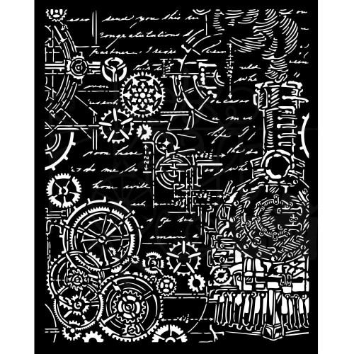 Szablon maska 20x25 Sir Vagabond in Fantasy World Mechznizmy KSTD156 Stamperia
