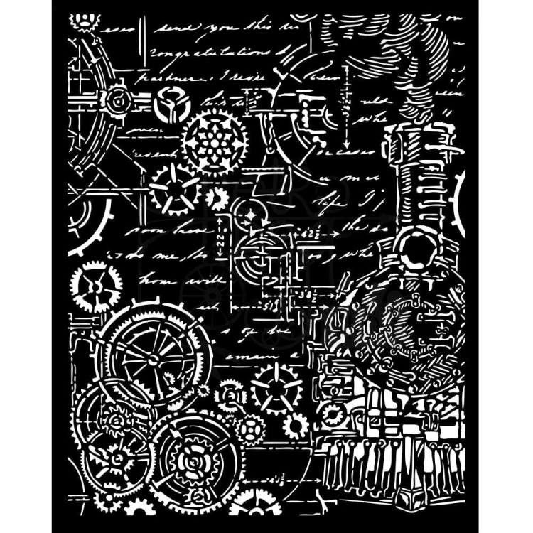 Szablon maska 20x25 Sir Vagabond in Fantasy World Mechznizmy KSTD156 Stamperia