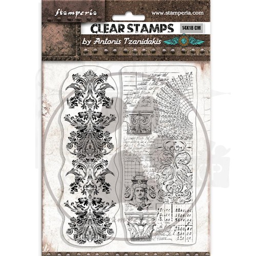 Stempel akrylowy 14x18cm Sir Vagabond in Fantasy World Border WTK189 Stamperia