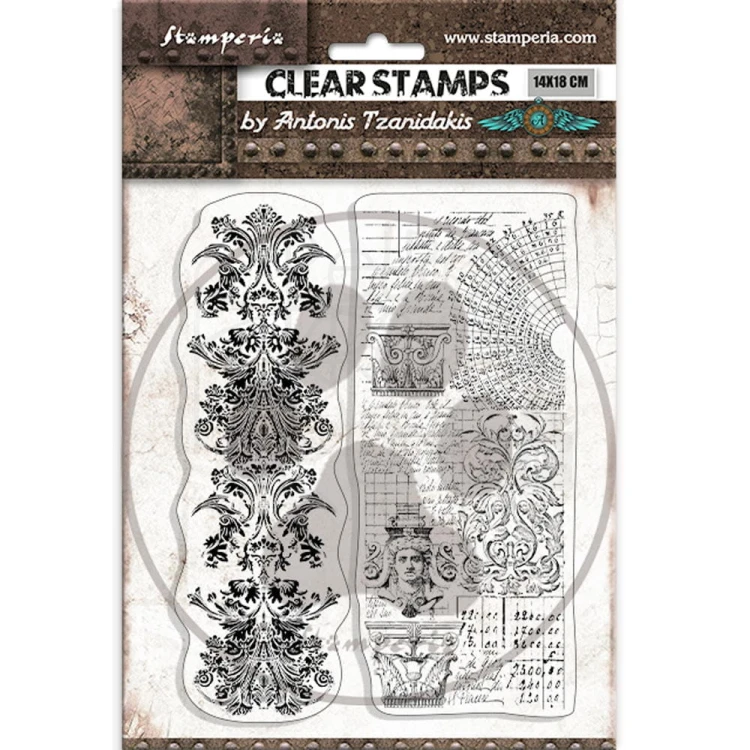 Stempel akrylowy 14x18cm Sir Vagabond in Fantasy World Border WTK189 Stamperia