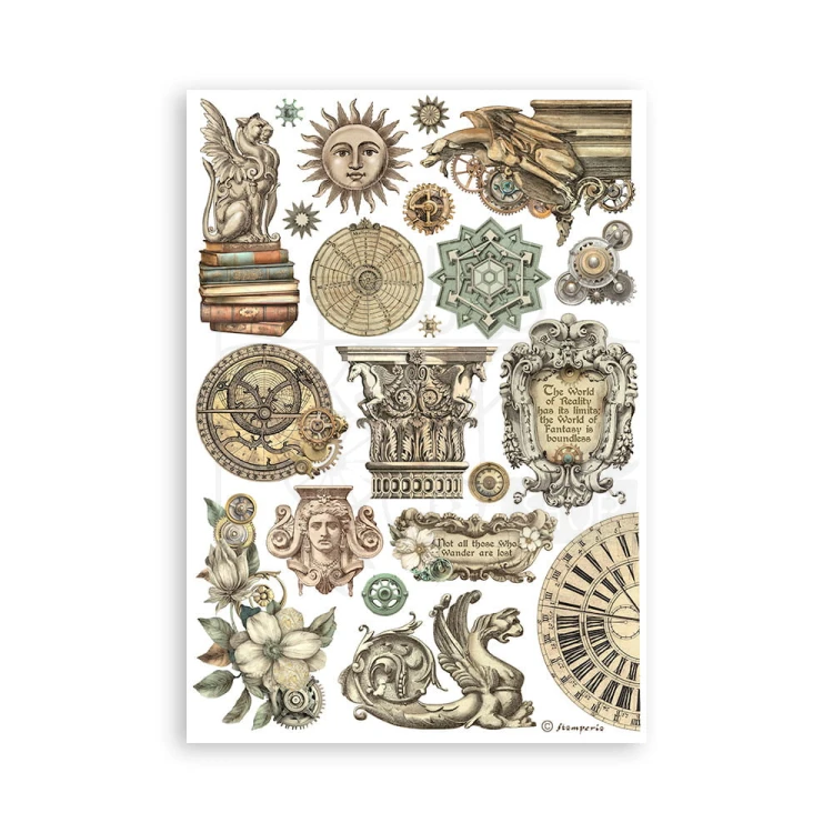 Papier washi A5 Sir Vagabond in Fantasy World zestaw 8 sztuk SBW03 Stamperia