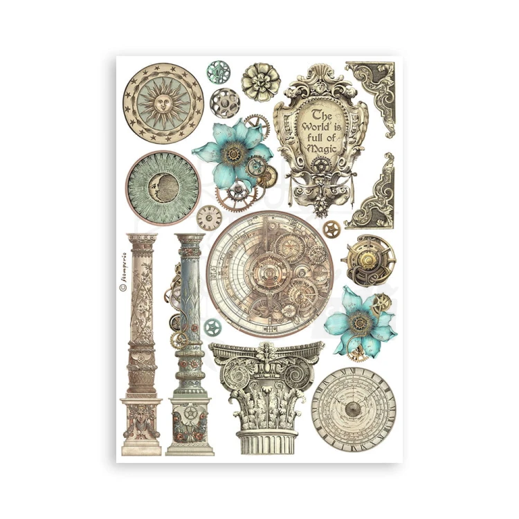 Papier washi A5 Sir Vagabond in Fantasy World zestaw 8 sztuk SBW03 Stamperia