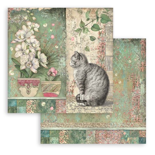 Zestaw papierów do scrapbookingu 20x20 Orchids &amp; Cats SBBS26 Stamperia