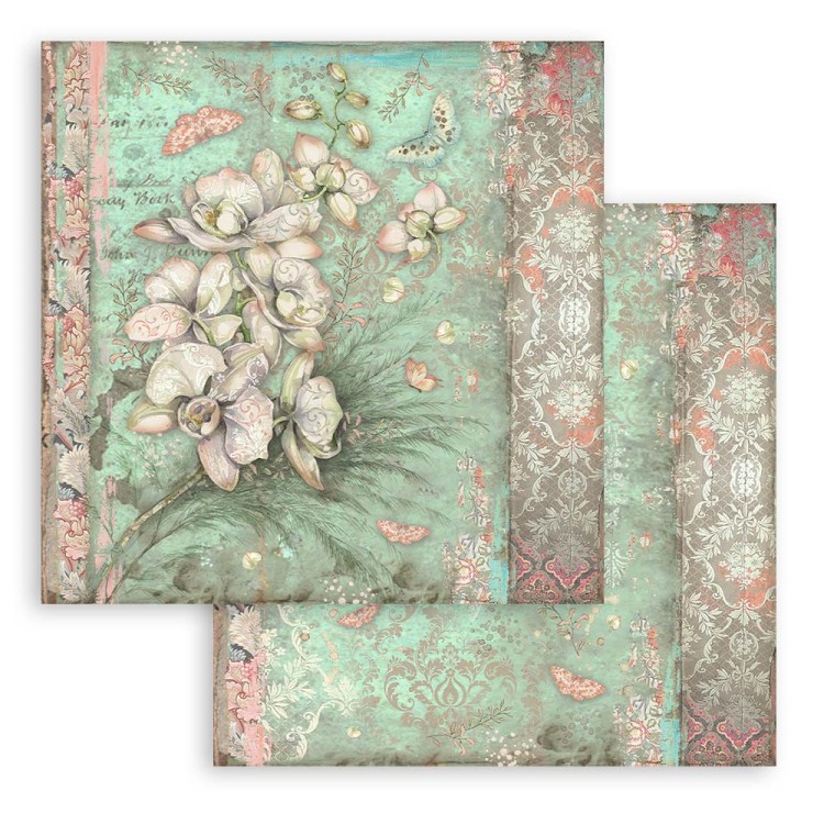 Zestaw papierów do scrapbookingu 20x20 Orchids &amp; Cats SBBS26 Stamperia