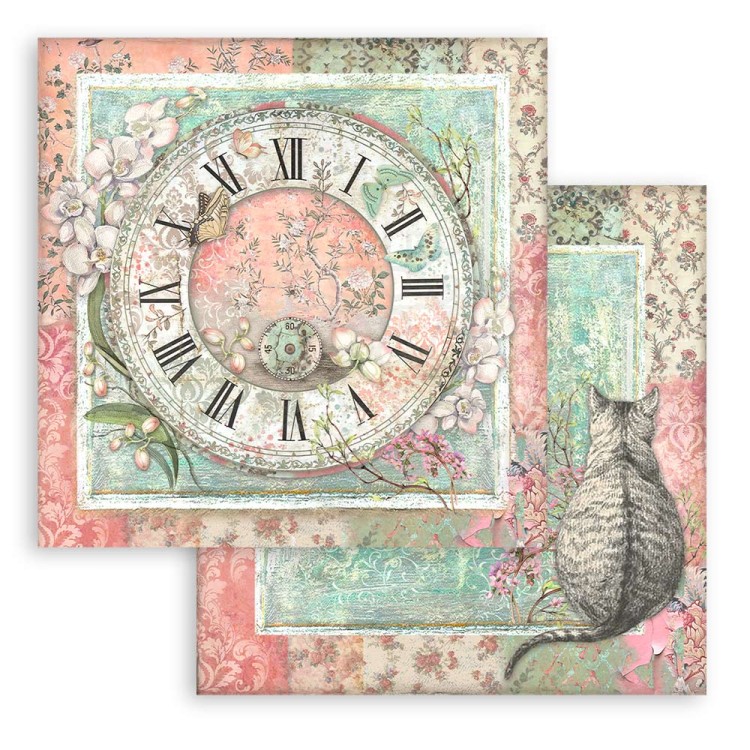 Zestaw papierów do scrapbookingu 20x20 Orchids &amp; Cats SBBS26 Stamperia