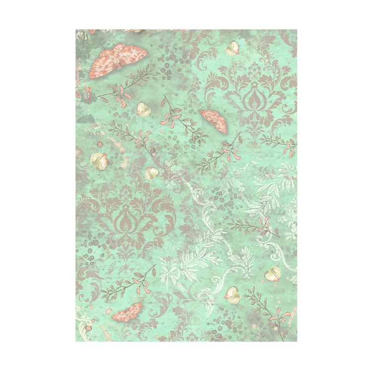 Papier ryżowy A6 Orchids &amp; Cats Background tła 8szt DFSAK6017 Stamperia