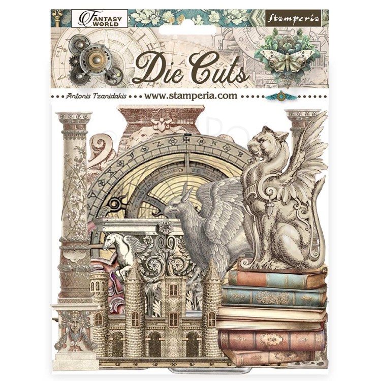 Ozdoby kształty tekturowe Die Cuts Sir Vagabond in Fantasy World DFLDC92 Stamperia