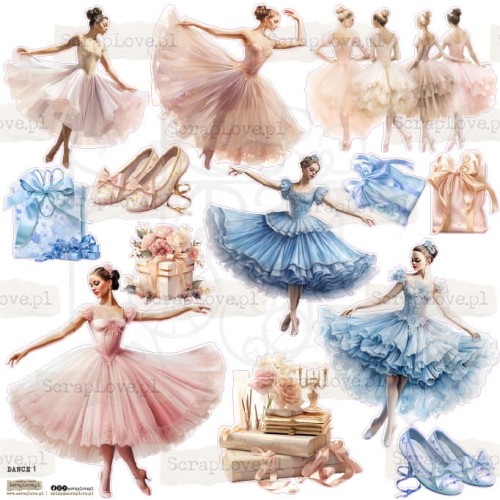 Naklejki do scrapbookingu i art journalingu Dance ScrapLove
