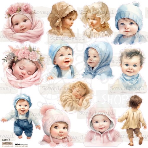 Naklejki do scrapbookingu i art journalingu Kids 3 ScrapLove