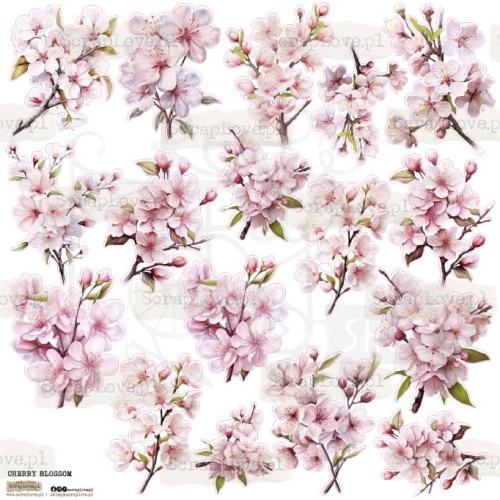 Naklejki do scrapbookingu i art journalingu Cherry Blossom ScrapLove