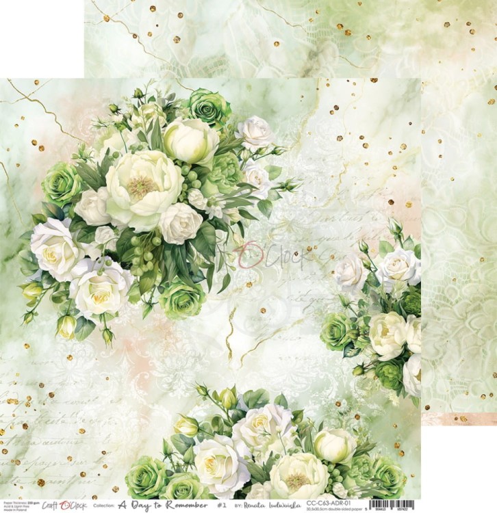 Zestaw papierów do scrapbookingu 30x30 A Day To Remember CC-C63-ADR-00 Craft O’Clock