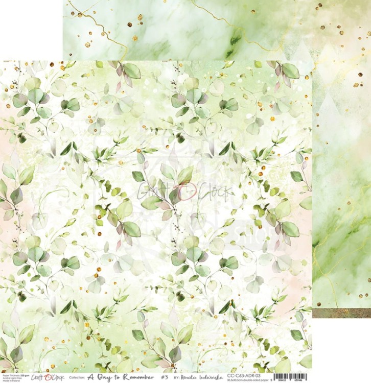 Zestaw papierów do scrapbookingu 30x30 A Day To Remember CC-C63-ADR-00 Craft O’Clock