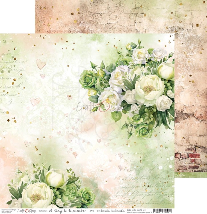 Zestaw papierów do scrapbookingu 30x30 A Day To Remember CC-C63-ADR-00 Craft O’Clock