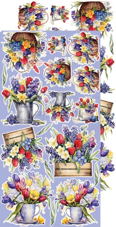 Zestaw dodatków 15x30 Tulip Love Flowers CC-C64-TL-11 Craft O’Clock
