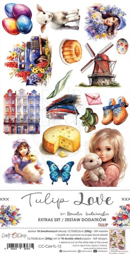 Zestaw dodatków 15x30 Tulip Love Tulip CC-C64-TL-12 Craft O’Clock