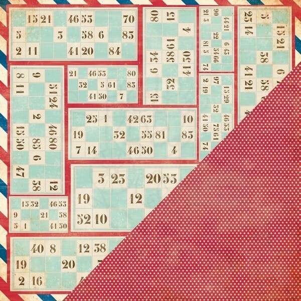 Papier 30x30 Bazzill Worldwide Bingo Mail/Mini Dot 301474 Bazzill Basics
