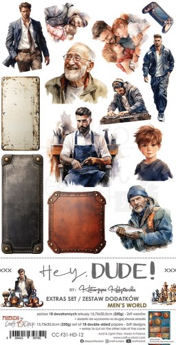 Zestaw dodatków 15x30 Hey Dude! Men’s World CC-F31-HD-12 Craft O’Clock
