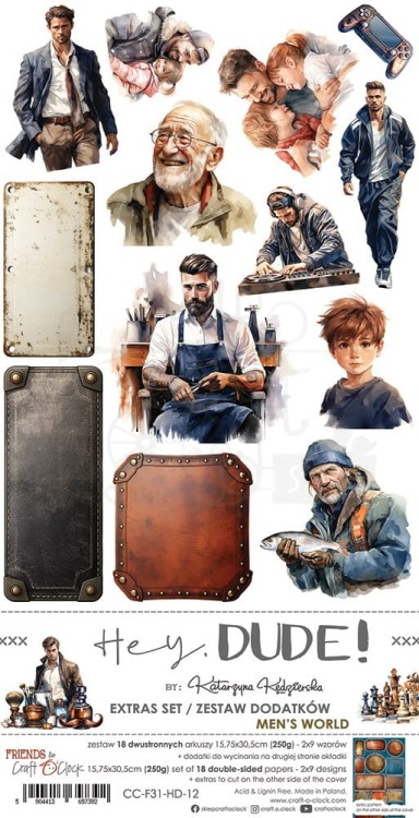 Zestaw dodatków 15x30 Hey Dude! Men’s World CC-F31-HD-12 Craft O’Clock